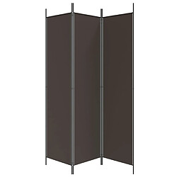 Avis vidaXL Cloison de séparation 3 panneaux Marron 150x200 cm Tissu