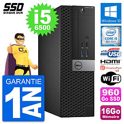 PC Dell OptiPlex 5040 SFF Intel i5-6500 RAM 16Go SSD 960Go HDMI Windows 10 Wifi - Occasion