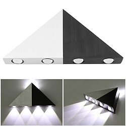 Stoex Applique Murale LED 5W Interieur Triangle Lampe Design Original Moderne Eclairage Décoratif en Aluminium Luminaire pour Chambre Couloir Salon - Blanc Froid