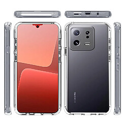 Htdmobiles Coque pour Xiaomi 13 5G - housse etui silicone gel fine 360 integrale (avant et arriere) + film ecran - TRANSPARENT