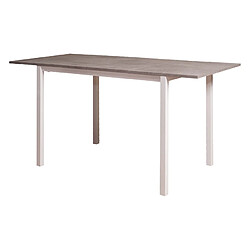 Avis Alter Table de salle à manger extensible, Table de cuisine avec rallonge, Made in Italy, 110x70h76 cm, couleur Ciment et Blanc