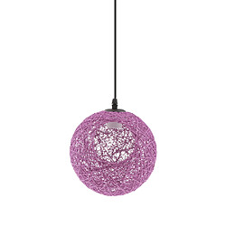 Avis Rotin en osier boule de globe plafonnier lampe suspension avec trou 20cm violet