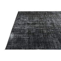 Avis Vidal Tapis de laine 201x173 noir Ultra Vintage