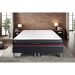 Somness Ensemble double sommier + matelas REGEN à mémoire de forme 200x200