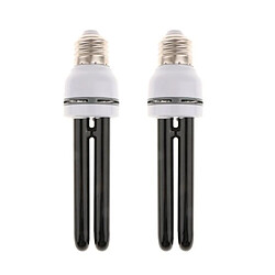 Ampoule fluorescente ultra-violette de 2x de 12V Blacklight ampoule droite - 15W