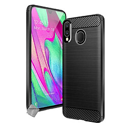 Htdmobiles Coque silicone gel carbone pour Samsung Galaxy A40 + film ecran - NOIR