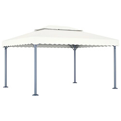 Maison Chic Tonnelle | Pergola 400x300 cm Crème Aluminium -GKD19391