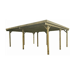 Gardenas Carport en bois 2 emplacements 6x5 m Basic.