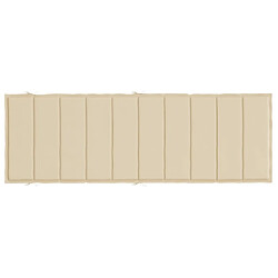 Acheter vidaXL Coussin de chaise longue beige 186x58x3 cm tissu oxford