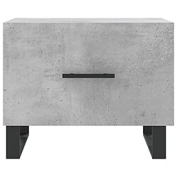 Maison Chic Table basse,Table Console Table d'appoint, Table pour salon gris béton 50x50x40 cm bois d'ingénierie -MN47501 pas cher