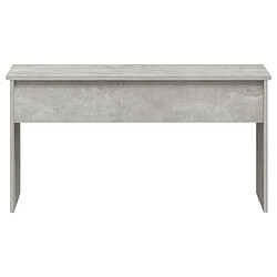 Avis vidaXL Table basse gris béton 102x50,5x52,5 cm bois d'ingénierie