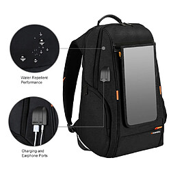 Avec Panneau De Chargeur Solaire Sac à Dos Sac à Dos 20L Pour Téléphone Intelligent Noir pas cher