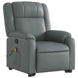 Avis vidaXL Fauteuil inclinable de massage Gris Similicuir