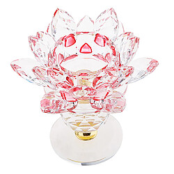 Acheter cristal lotus fleur bougeoir photophore maison feng shui décor rouge