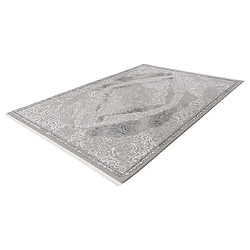 Acheter Lisa Design Telio - tapis rectangulaire motif oriental - gris anthracite