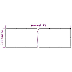 vidaXL Écran d'intimité de balcon blanc 800x90 cm PVC pas cher