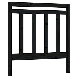 Maison Chic Tête de lit scandinave pour lit adulte,Meuble de chambre Noir 106x4x100 cm Bois massif de pin -MN10387