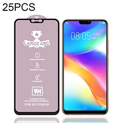 Wewoo Protection Pour Vivo V9 Youth 25 PCS 9H HD Grand Arc High Alumina Full Screen Film de verre trempé