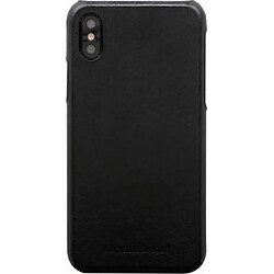 DBRAMANTE1928 Coque pour iPhone XS Max Rigide en Cuir Noir