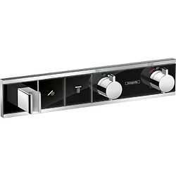 Hansgrohe - Module thermostatique RainSelect encastré avec 2 fonctions noir/chromé