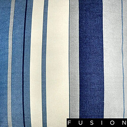 Fusion Rideaux à ?illets doublés, 100% Coton, Bleu, 167,6 cm de Large x 228,6 cm de Hauteur (168 x 229 cm)