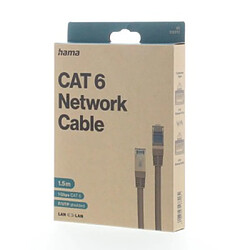 HAMA Câble réseau, CAT-6, 1 Gbit/s, blindé F/UTP, 1,50 m