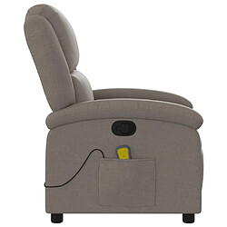 Maison Chic Fauteuil de massage inclinable,Fauteuil luxe de relaxation Taupe Tissu -MN72405 pas cher