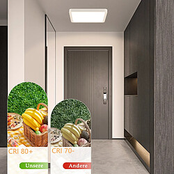 Acheter NETTLIFE Plafonnier LED 23W lampe de chambre IP44 blanc chaud 23cm lampe de cuisine lampe de salle de bain carrée lampe de couloir pour cuisine