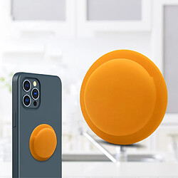 Coque en silicone Coller sur souple orange pour votre Apple AirTag 2021