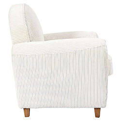 Acheter The Home Deco Factory Fauteuil club en tissu côtelé Drammen - Beige