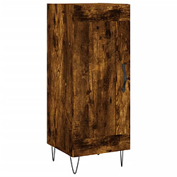 Acheter vidaXL Buffet haut Chêne fumé 34,5x34x180 cm Bois d'ingénierie