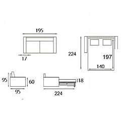 Acheter Inside 75 Canapé lit 3 places MASTER convertible EXPRESS 140 cm polyuréthane Gris Graphite MATELAS 18 CM INCLUS