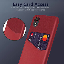 Coque en TPU + PU Conception bien protégée avec porte-carte rouge pour votre Samsung Galaxy Xcover 5