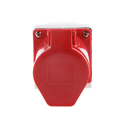 Adaptateur 4 Broches Prise Murale De Surface Inclinée 380v 3p + E Ip44 étanche 32a Rouge pas cher