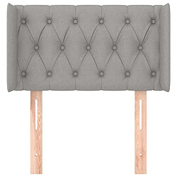 Avis Maison Chic Tête de lit scandinave avec oreilles,meuble de chambre Gris clair 83x16x78/88 cm Tissu -MN53599