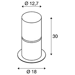 Acheter Borne extérieure SLV ROX ACRYL inox, E27, 20W pour jardin - Hauteur 30 cm