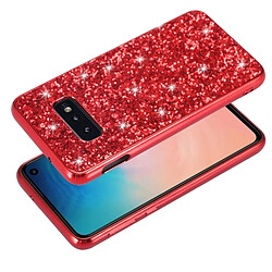 Wewoo étuis Coque Housse Étui de protection TPU antichoc en poudre pour paillettes pour Galaxy S10 (argent) pas cher