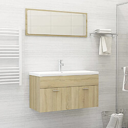 vidaXL Ensemble de meubles de salle de bain 2 pcs chêne sonoma