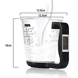 Universal 4 en 1 1 kg 600 ml Coupe de mesure de la capacité Balance de cuisine amovible Bécher Quantité de nourriture électronique Outil de mesure du poids Unité de conversion/tare Fonction Écran LCD (noir)