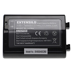 Vhbw EXTENSILO 2x Batteries remplacement pour Nikon EN-EL4, EN-EL4a, EN-EL4e pour appareil photo, reflex numérique (3350mAh, 11,1V, Li-ion)