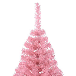 Acheter vidaXL Demi sapin de Noël artificiel avec support Rose 210 cm PVC