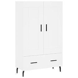 vidaXL Buffet haut blanc 69,5x31x115 cm bois d'ingénierie