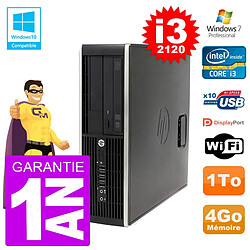 PC HP 6200 SFF Intel i3-2120 RAM 4Go Disque 1To Graveur DVD Wifi W7 - Occasion