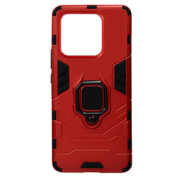 Avizar Coque pour Xiaomi 13 Pro Hybride Antichoc Bague Métallique Support rouge