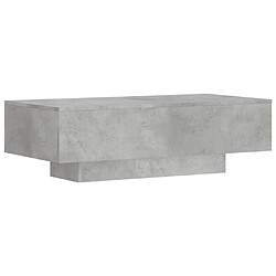 Maison Chic Tabls basse,Table Console pour salon gris béton 100x49,5x31 cm bois d'ingénierie -MN16572