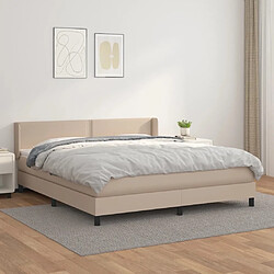 Maison Chic Structures de lit + matelas,Lit à sommier tapissier avec matelas Cappuccino 160x200 cm -MN27166