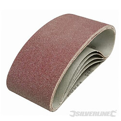 5 bandes abrasives 75 x 457 mm Grain 120 SILVERLINE 901495