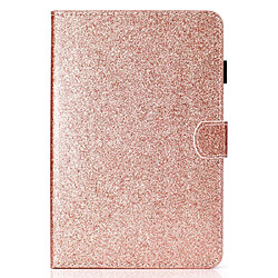 Wewoo Housse Étui Coque Pour iPad Mini 1/2/3/4/5 à rabat horizontal en cuir avec poudre de scintillement support et fente carte or rose