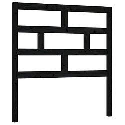 Maison Chic Tête de lit scandinave pour lit adulte,Meuble de chambre Noir 106x4x100 cm Bois massif de pin -MN29690