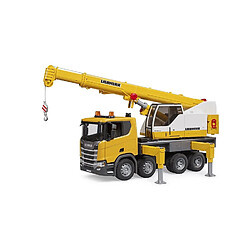 Bruder Scania Super 560R Liebherr camion-grue avec module son et lumière